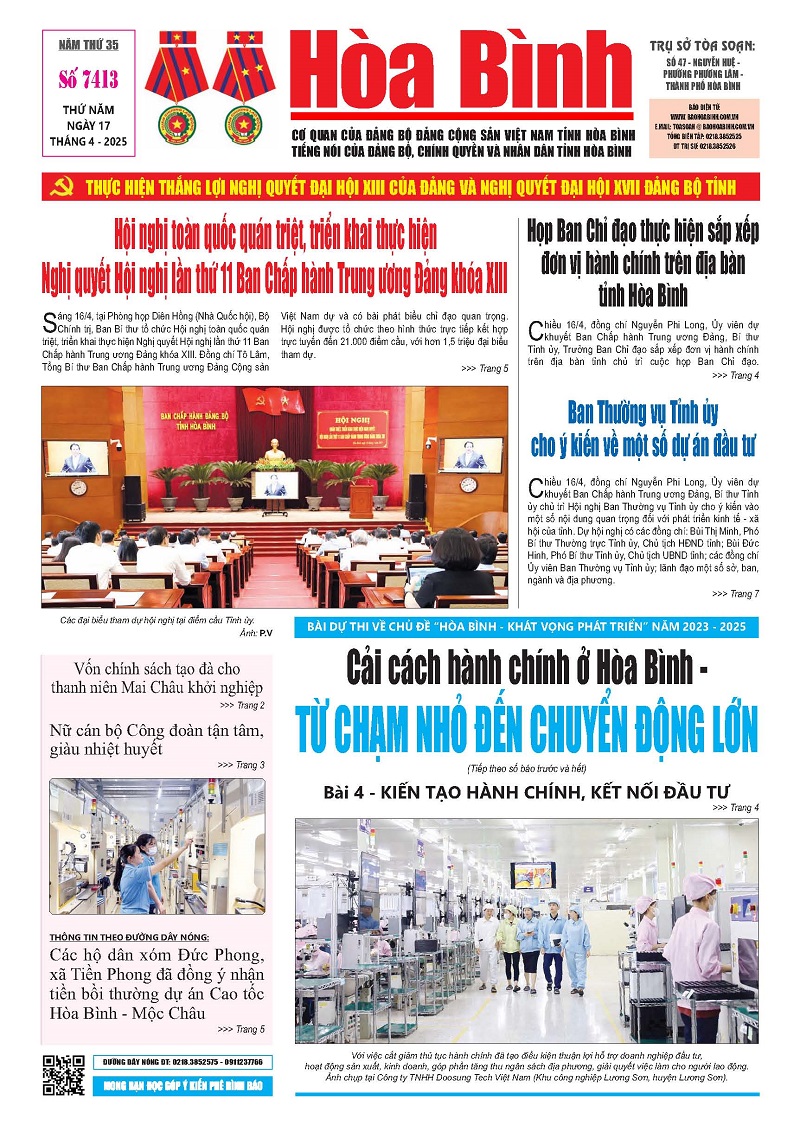 Báo Hòa Bình số 7413